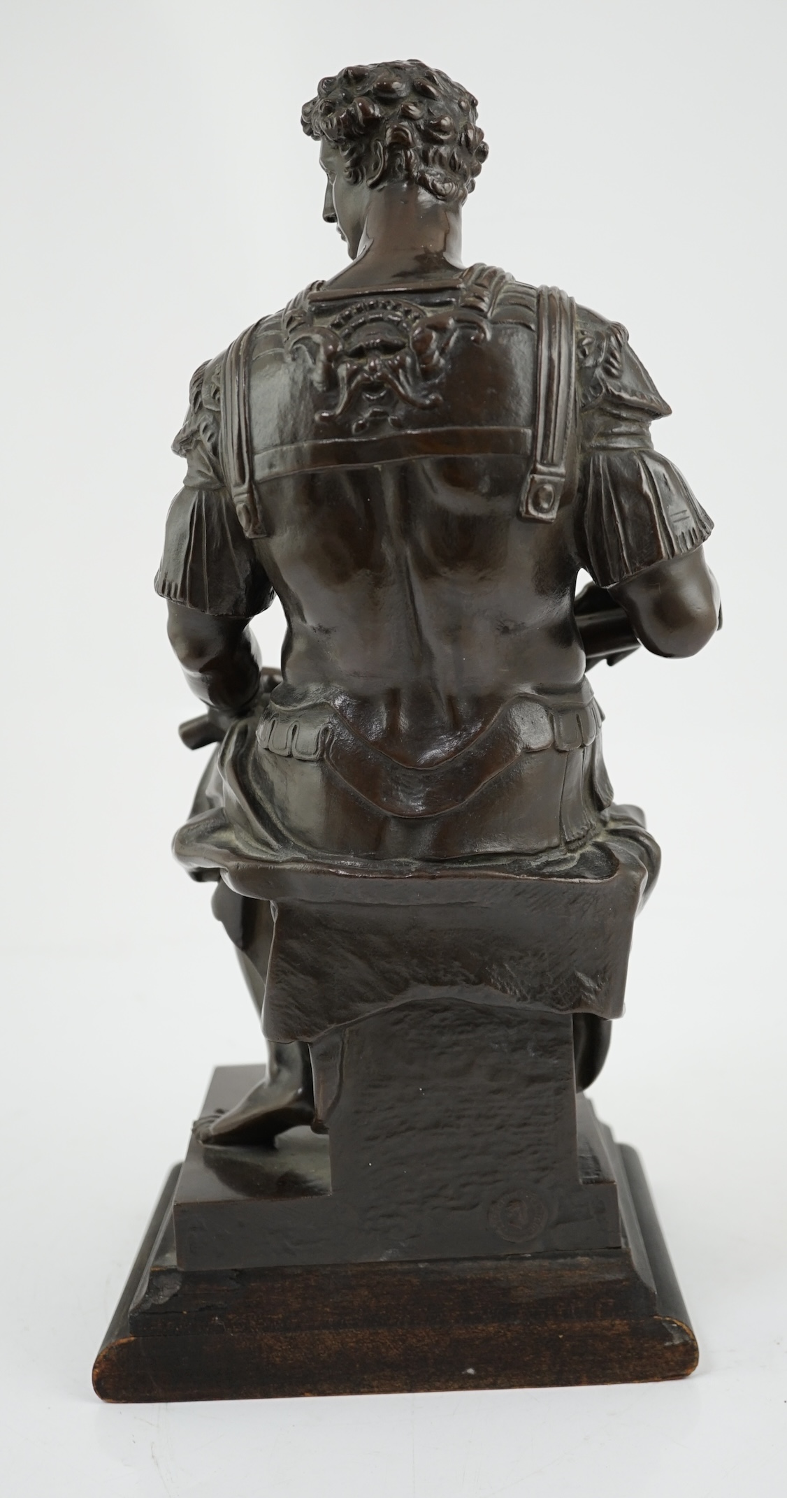 Ferdinand Barbedienne (1810-1892), a French bronze of a Roman seated centurion